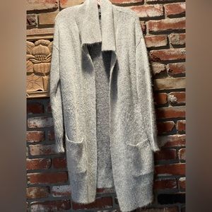 BABATON ITALIAN MOHAIR BLEND LONG SHAWL COLLAR CARDIGAN SIZE MEDIUM